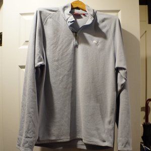 Puma 1/4 Zip Pullover light blue men's  Size Large